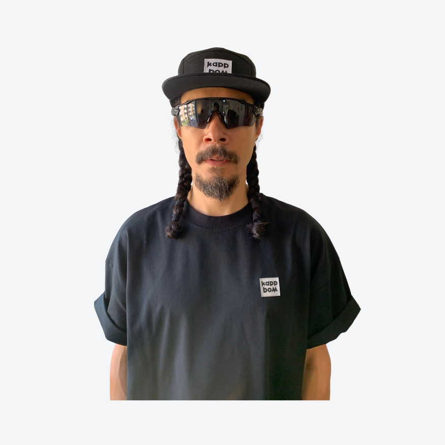 Black Signature Five Panel Hat