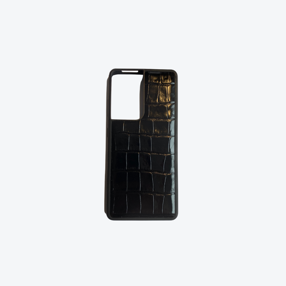 Midnight Black Crocodile Case