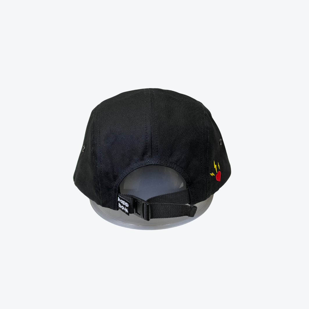 Black Signature Five Panel Hat