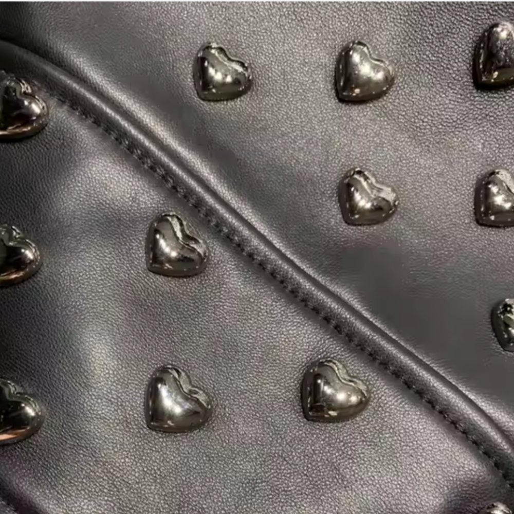 Heart Studded Motorcycle Jacket