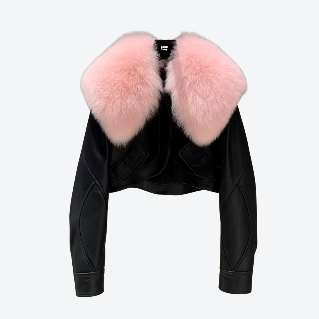 Pink Leather Cloud Jacket