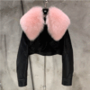 Pink Leather Cloud Jacket