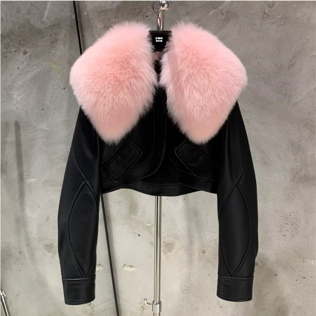 Pink Leather Cloud Jacket