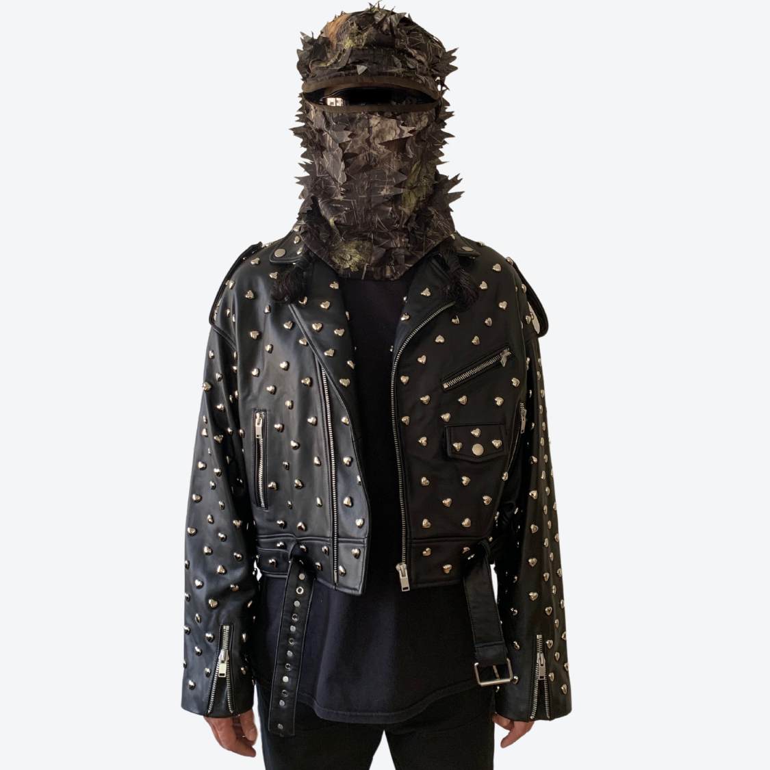 Heart Studded Motorcycle Jacket