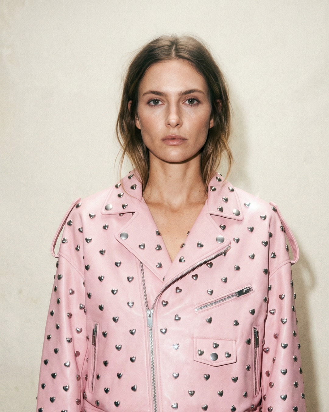 Vandal Pink Leather Jacket