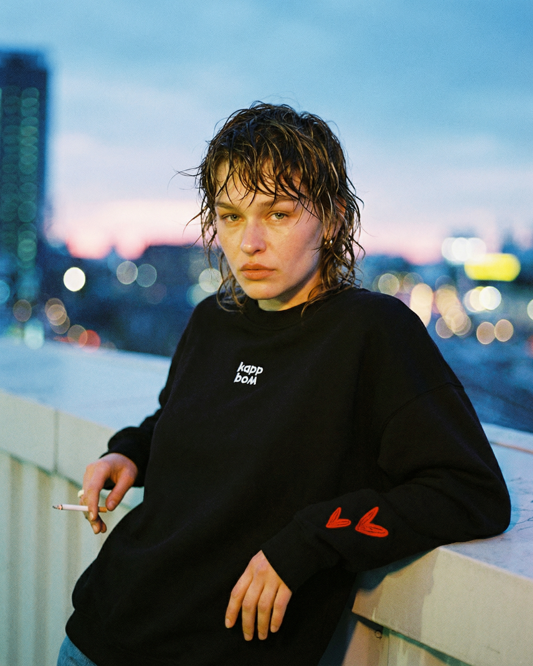 Heart Sleeve Crewneck